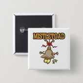 Mistletoad Mistletoe Toad Cartoon Vierkante Button 5,1 Cm (Voorkant /achterkant)