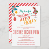 Mistletoe & Alco-Holly Kerstcocktail Brunch Kaart (Voorkant / Achterkant)