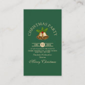 Mistletoe Bells Christmas Party Ticket Informatiekaartje (Voorkant)