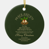 Mistletoe Bells - Gepersonaliseerde foto - Kerstmi Keramisch Ornament (Voorkant)