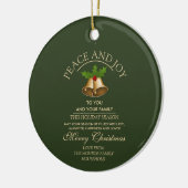 Mistletoe Bells - Gepersonaliseerde foto - Kerstmi Keramisch Ornament (Links)