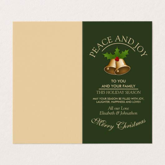 Mistletoe Bells Kerst Kaarten (Buitenkant ongevouwen)