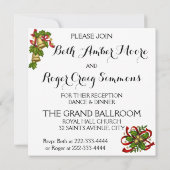 Mistletoe Bells Kerstmis bruiloft uitnodiging (Achterkant)