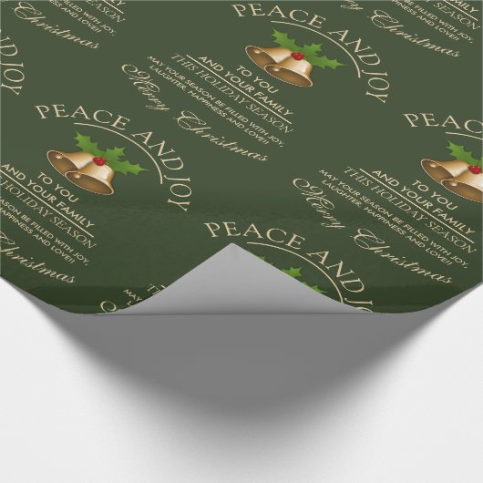 Mistletoe Bells Kerstmis Cadeaupapier (Hoek)