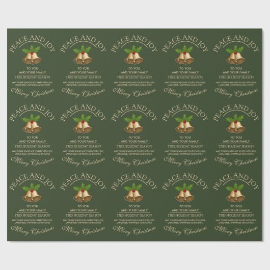 Mistletoe Bells Kerstmis Cadeaupapier (Vlak)