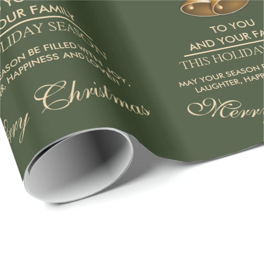 Mistletoe Bells Kerstmis Cadeaupapier (Rol Hoek)