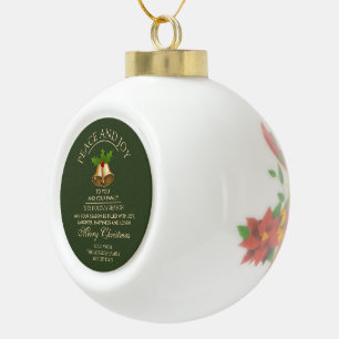 Mistletoe Bells Kerstmis Keramische Bal Ornament