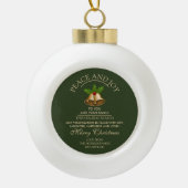 Mistletoe Bells Kerstmis Keramische Bal Ornament (Voorkant)