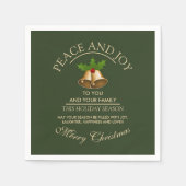 Mistletoe Bells Kerstmis Servet (Voorkant)