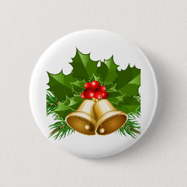 Mistletoe Bells Ronde Button 5,7 Cm