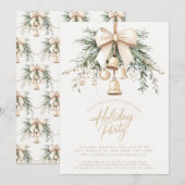 Mistletoe Bells Rustieke feestdag Kaart (Voorkant / Achterkant)