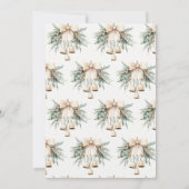 Mistletoe Bells Rustieke Kerstfeest Kaart (Achterkant)