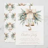 Mistletoe Bells Rustieke Kerstfeest Kaart (Voorkant / Achterkant)