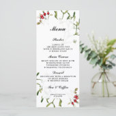 mistletoe berries wintertrouwerekkaarten menu (Staand voorkant)