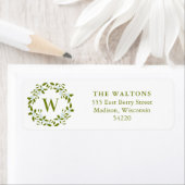 Mistletoe Berry Wreater return address label (Insitu)