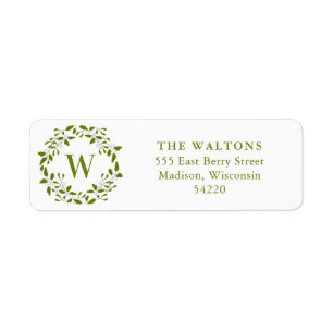 Mistletoe Berry Wreater return address label