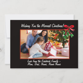 Mistletoe/Black Lijst/FotokerstKaart Feestdagenkaart