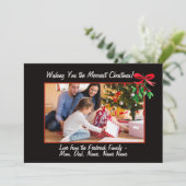 Mistletoe/Black Lijst/FotokerstKaart Feestdagenkaart (Staand voorkant)