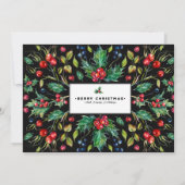 Mistletoe/Black Lijst/FotokerstKaart Feestdagenkaart (Achterkant)