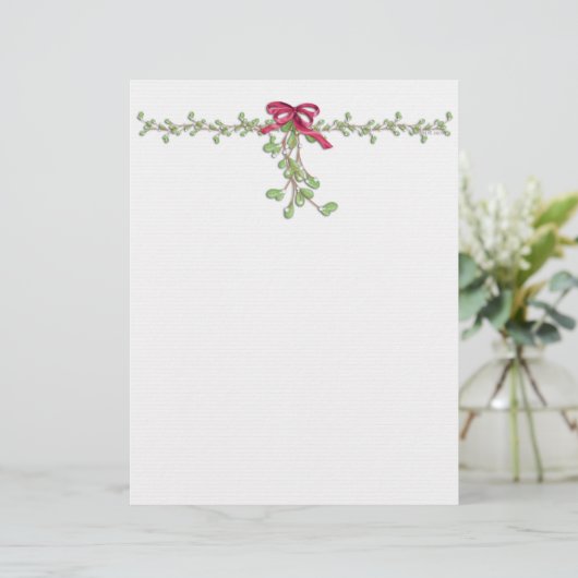 Mistletoe Border Letterhead (Staand voorkant)