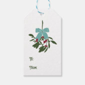 Mistletoe Bouquet in rood en groen Cadeaulabel (Voorkant)