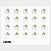 Mistletoe branch - Baby shower boekenplaat Vierkante Sticker (Vel)