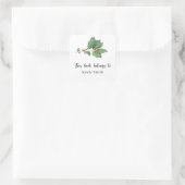 Mistletoe branch - Dit boek behoort tot Vierkante Sticker (Tas)