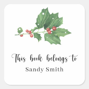 Mistletoe branch - Dit boek behoort tot Vierkante Sticker