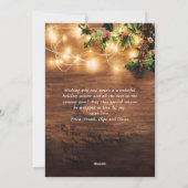 Mistletoe Branch Rustic 4 PHOTO kerstgroet Feestdagenkaart (Achterkant)