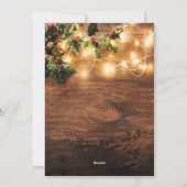 Mistletoe Branch Rustic 4 PHOTO kerstgroet Feestdagenkaart (Achterkant)