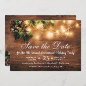 Mistletoe Branch Rustic Holiday Kerstfeest Kaart (Voorkant / Achterkant)