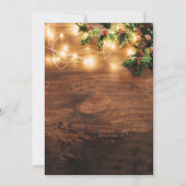 Mistletoe Branch Rustic Holiday Kerstfeest Kaart (Achterkant)