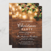 Mistletoe Branch Rustic Holiday Kerstfeest Kaart (Voorkant / Achterkant)