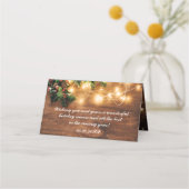 Mistletoe Branch Rustic Holiday Kerstfeest Plaatskaartje (Achterkant)