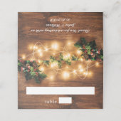 Mistletoe Branch Rustic Holiday Kerstfeest Plaatskaartje (Buitenkant ongevouwen)