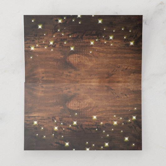 Mistletoe Branch Rustic Holiday Kerstfeest Plaatskaartje (Binnenkant ongevouwen)