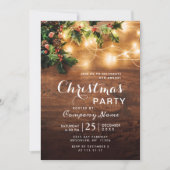 Mistletoe Branch Rustic Holiday Kerstmis Rood Kaart (Voorkant)