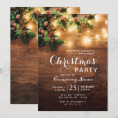 Mistletoe Branch Rustic Holiday Kerstmis Rood Kaart (Voorkant / Achterkant)