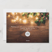 Mistletoe Branch Rustieke Corporate Kerstmis Feestdagenkaart (Achterkant)