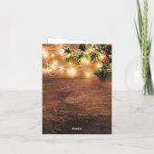 Mistletoe Branch Rustieke Kerst Bedrijf Feestdagen Kaart (Achterkant)