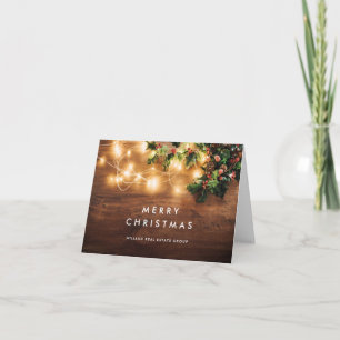 Mistletoe Branch Rustieke Kerst Bedrijf Feestdagen Kaart