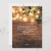 Mistletoe Branch Rustieke Kerstmis Groet Feestdagenkaart (Achterkant)