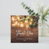 Mistletoe Branch Rustieke Kerstmis Groet Vakantie Bedankkaart (Staand voorkant)