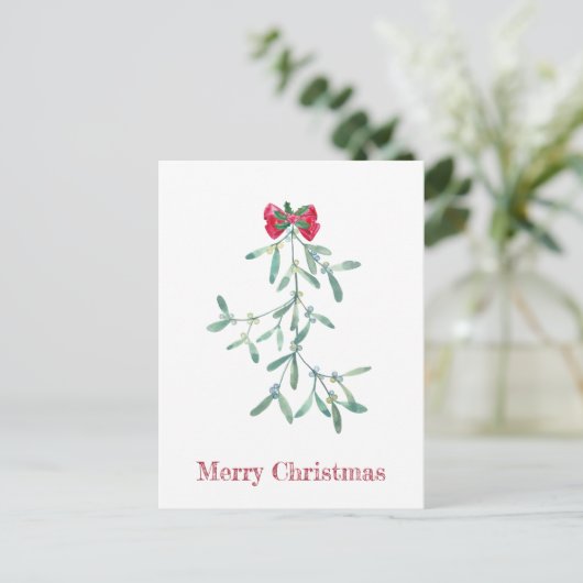 Mistletoe Briefkaart (Staand voorkant)