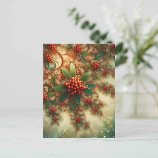 Mistletoe Briefkaart (Staand voorkant)