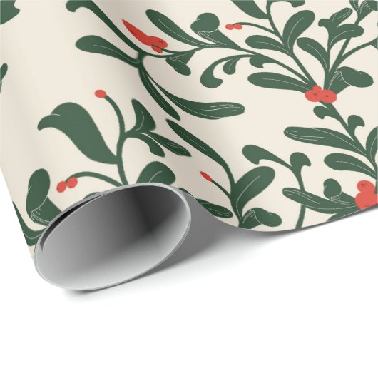 Mistletoe Cadeaupapier (Rol Hoek)
