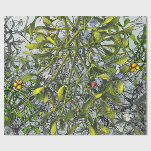 Mistletoe Cadeaupapier (Vlak)