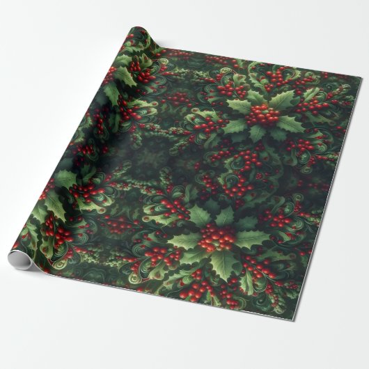 Mistletoe Cadeaupapier (Uitgerold)