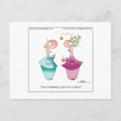 MISTLETOE Cartoon Briefkaart door April McCallum (Voorkant)