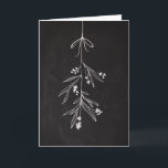 Mistletoe Chalkboard Art Holiday Kaart<br><div class="desc">Met de hand getekend met een fijn krijt,  is deze Mistletoe-kaart een elegante manier om je groet naar vrienden en familie te sturen dit vakantieseizoen.</div>
